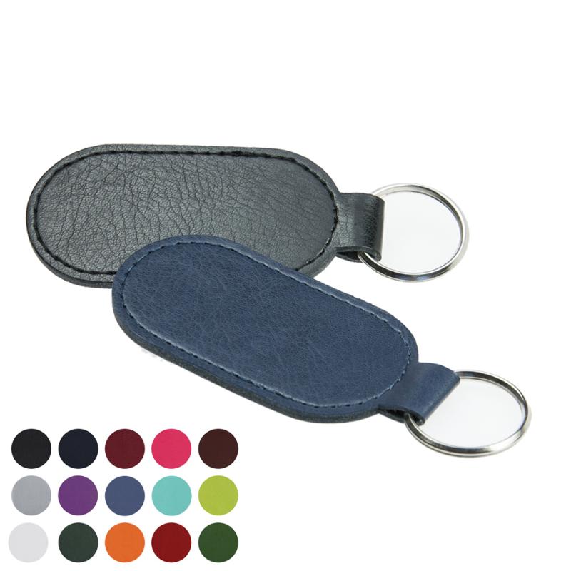Image of Belluno Vegan Leather Economy Oval Key Fob